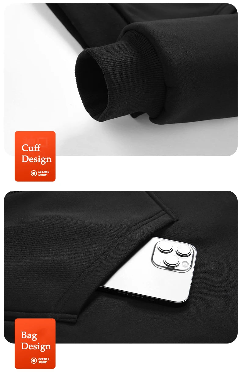 Heated Zip-Up Fleece Hoodie