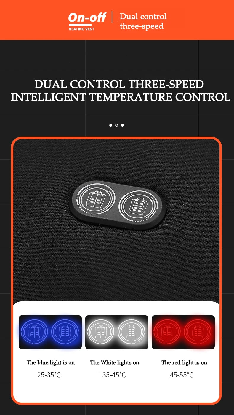 Heated Zip-Up Fleece Hoodie