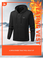 Heated Zip-Up Fleece Hoodie